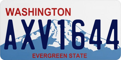 WA license plate AXV1644