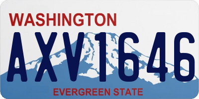 WA license plate AXV1646