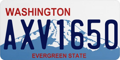 WA license plate AXV1650