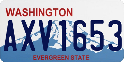 WA license plate AXV1653