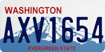 WA license plate AXV1654