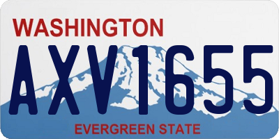 WA license plate AXV1655