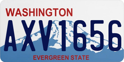 WA license plate AXV1656