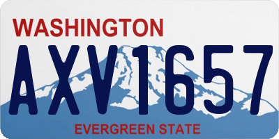 WA license plate AXV1657