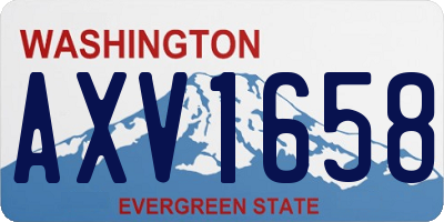 WA license plate AXV1658