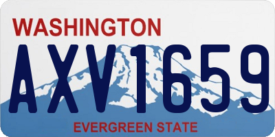 WA license plate AXV1659