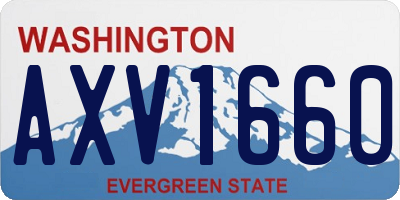 WA license plate AXV1660