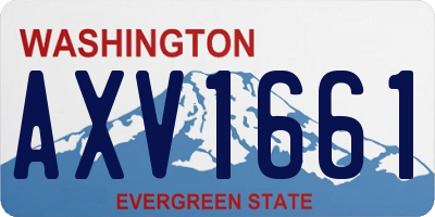 WA license plate AXV1661