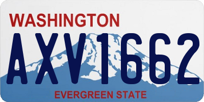 WA license plate AXV1662