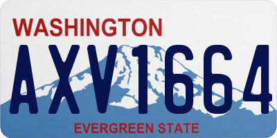 WA license plate AXV1664
