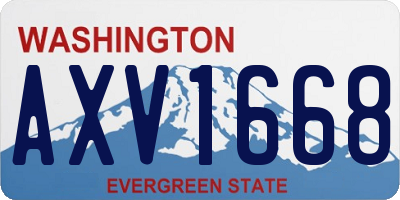 WA license plate AXV1668