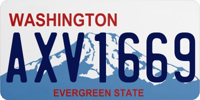 WA license plate AXV1669