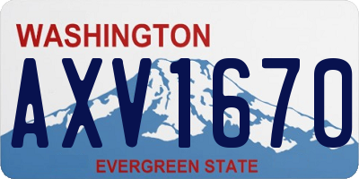 WA license plate AXV1670