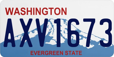 WA license plate AXV1673