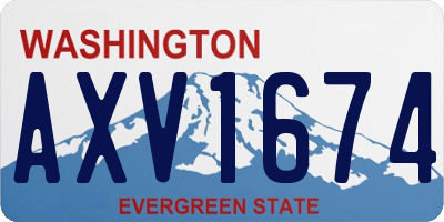 WA license plate AXV1674
