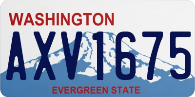 WA license plate AXV1675