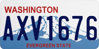 WA license plate AXV1676