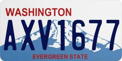 WA license plate AXV1677