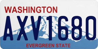 WA license plate AXV1680