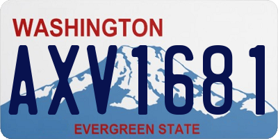 WA license plate AXV1681