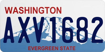 WA license plate AXV1682