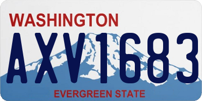 WA license plate AXV1683