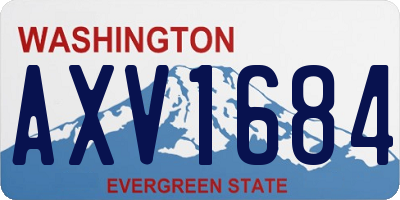 WA license plate AXV1684