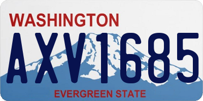 WA license plate AXV1685