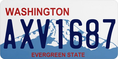 WA license plate AXV1687