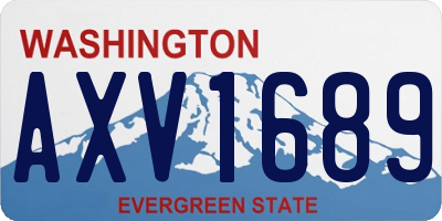WA license plate AXV1689