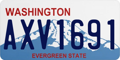 WA license plate AXV1691