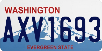 WA license plate AXV1693