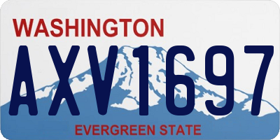 WA license plate AXV1697