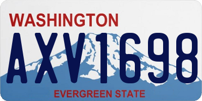 WA license plate AXV1698