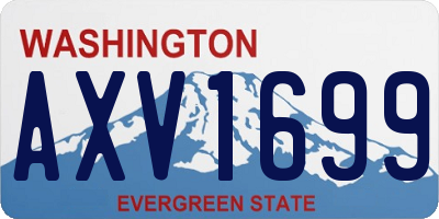 WA license plate AXV1699