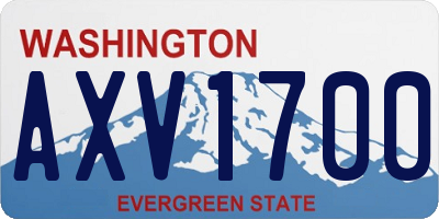 WA license plate AXV1700
