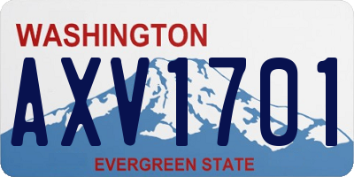 WA license plate AXV1701
