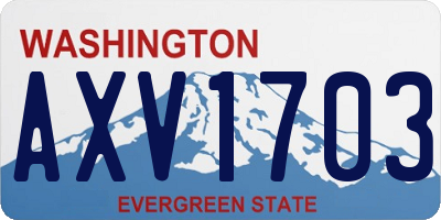 WA license plate AXV1703