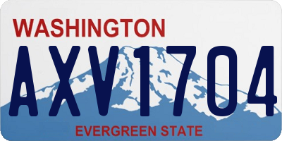 WA license plate AXV1704