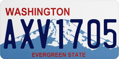 WA license plate AXV1705