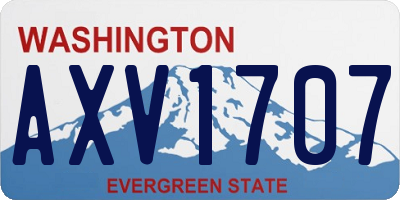 WA license plate AXV1707