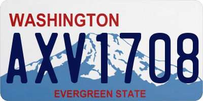 WA license plate AXV1708