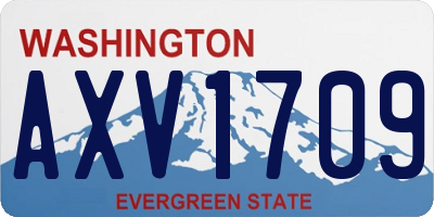 WA license plate AXV1709