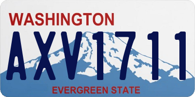 WA license plate AXV1711