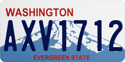 WA license plate AXV1712