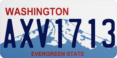 WA license plate AXV1713