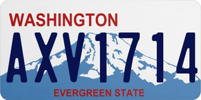 WA license plate AXV1714