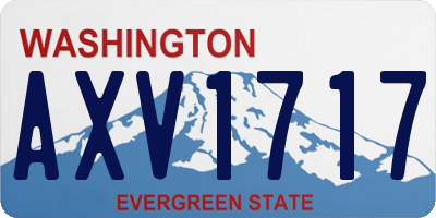 WA license plate AXV1717