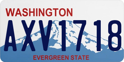 WA license plate AXV1718