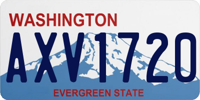 WA license plate AXV1720